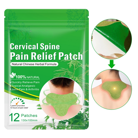 Mugwort Cervical Heat Patches: Herbal Patches for Neck and Shoulder Stiffness and Soreness in “Text Neck” Sufferers (48 pcs/4 boxes)
