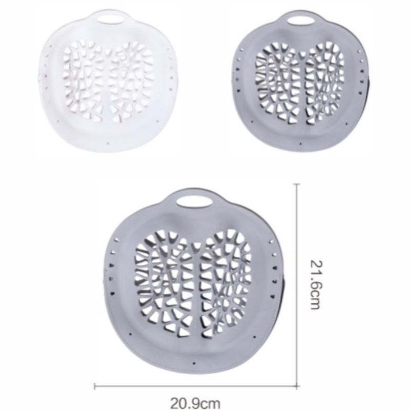 Silicone Laundry Bag, Reusable Breathable Mesh Wash Bag with Zipper, for Delicate Underwear, Bras, and Shoes, Machine Washable—White