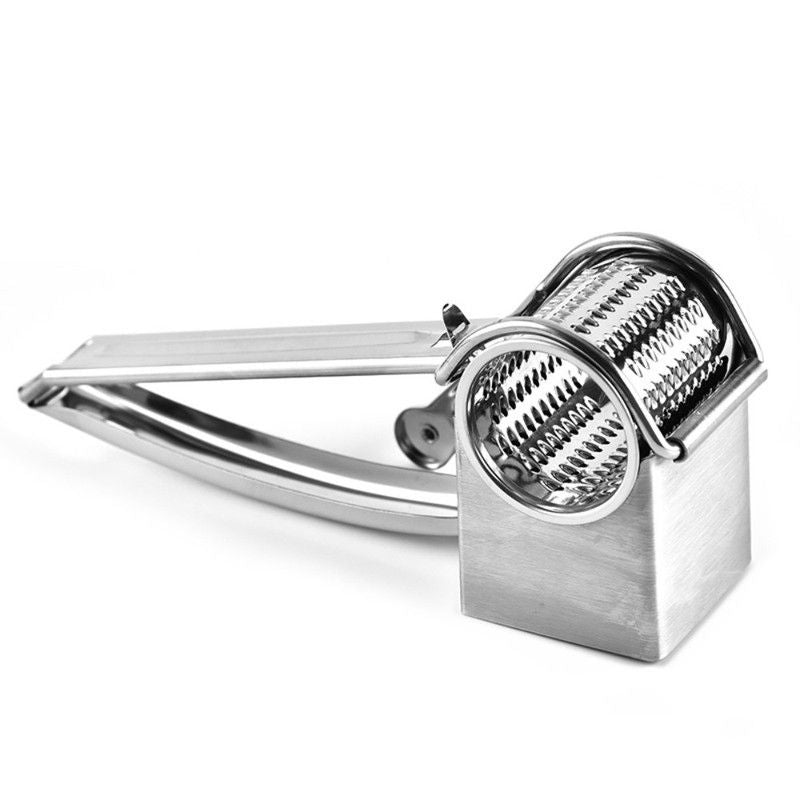 Stainless Steel Rotary Cheese Grater, Multi-Purpose Hand Crank Vegetable Ginger Shredder, Kitchen Tool