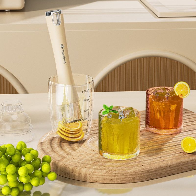 Ice Muddler, Fruit Crushing Muddler for Homemade Milk Tea & Lemon Drinks—Green