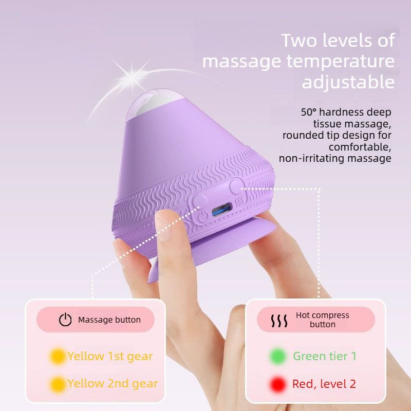 Electric Suction Cup Massage Ball – Deep Tissue Vibrating Massager with Heat Therapy (Gray)