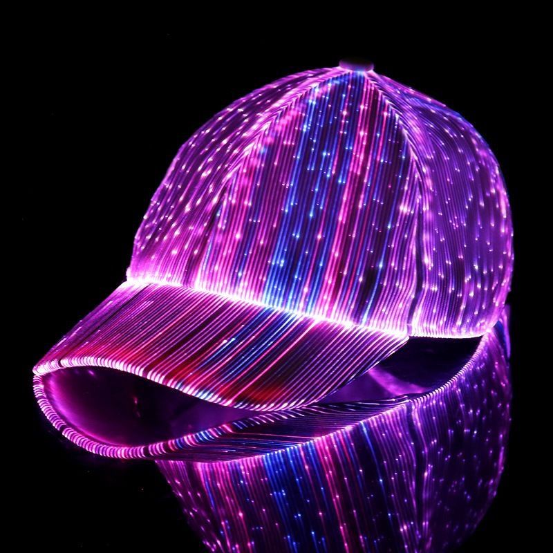 LED Fiber Optic Light-Up Cap