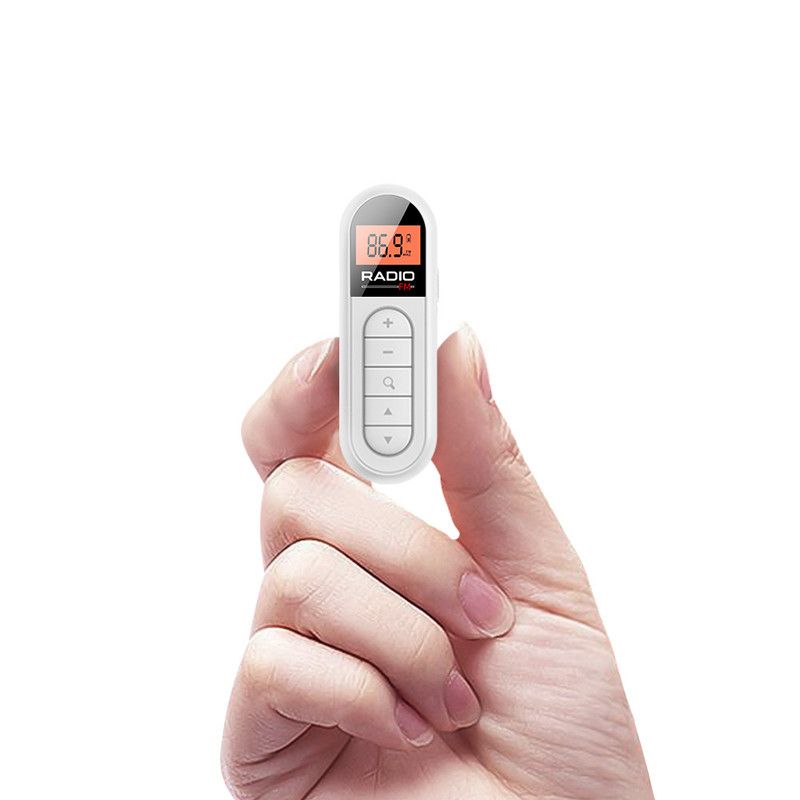 Rechargeable Portable Radio for Seniors - FM Tuning with Back Clip for Meetings
