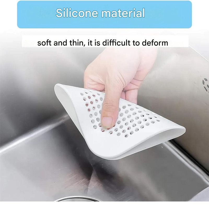 Silicone Sink Strainer for Kitchen & Bathroom – White