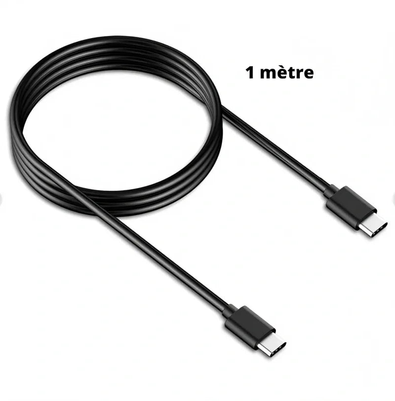 25W USB-C Fast Charger - Black, 1m Cable, Compatible with Samsung