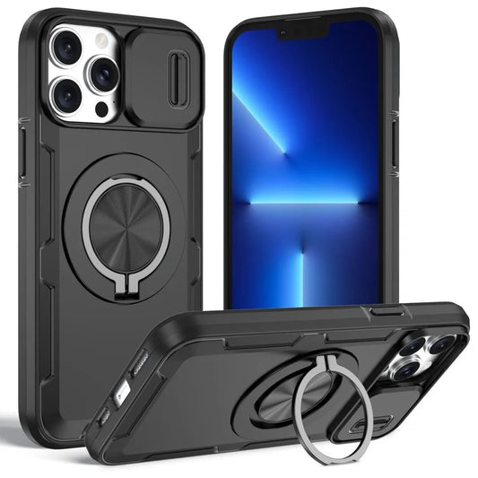 2-in-1 Magnetic Sliding Lens Case, Black for iPhone 12 Pro Max