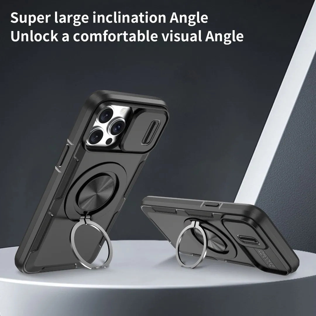 2-in-1 Magnetic Sliding Lens Case, Black for iPhone 12 Pro Max