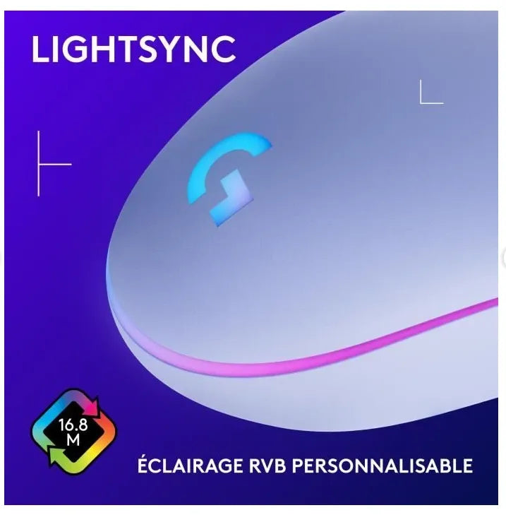 Logitech G203 LIGHTSYNC Wired Gaming Mouse - Lilac