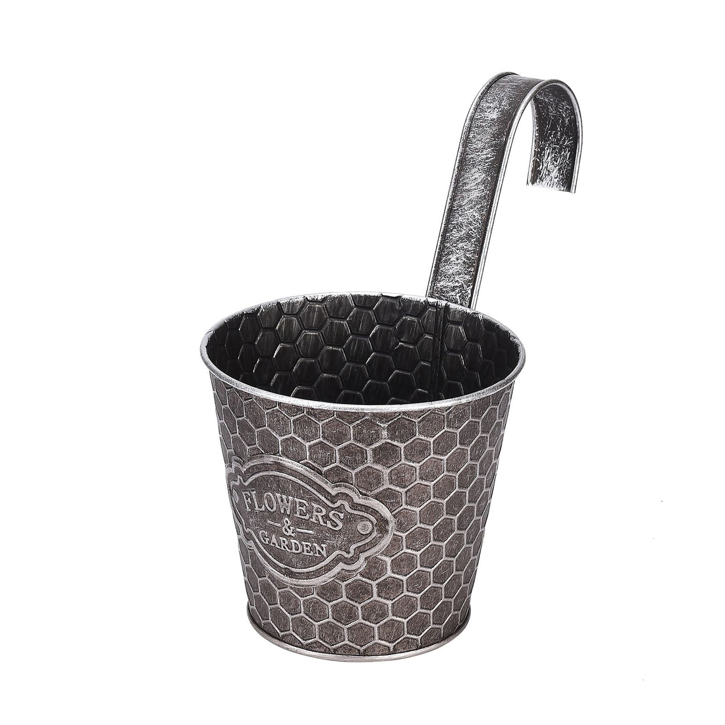 Metal Wall Planter Vertical Ribbed Design Wall Mount Flower Pot