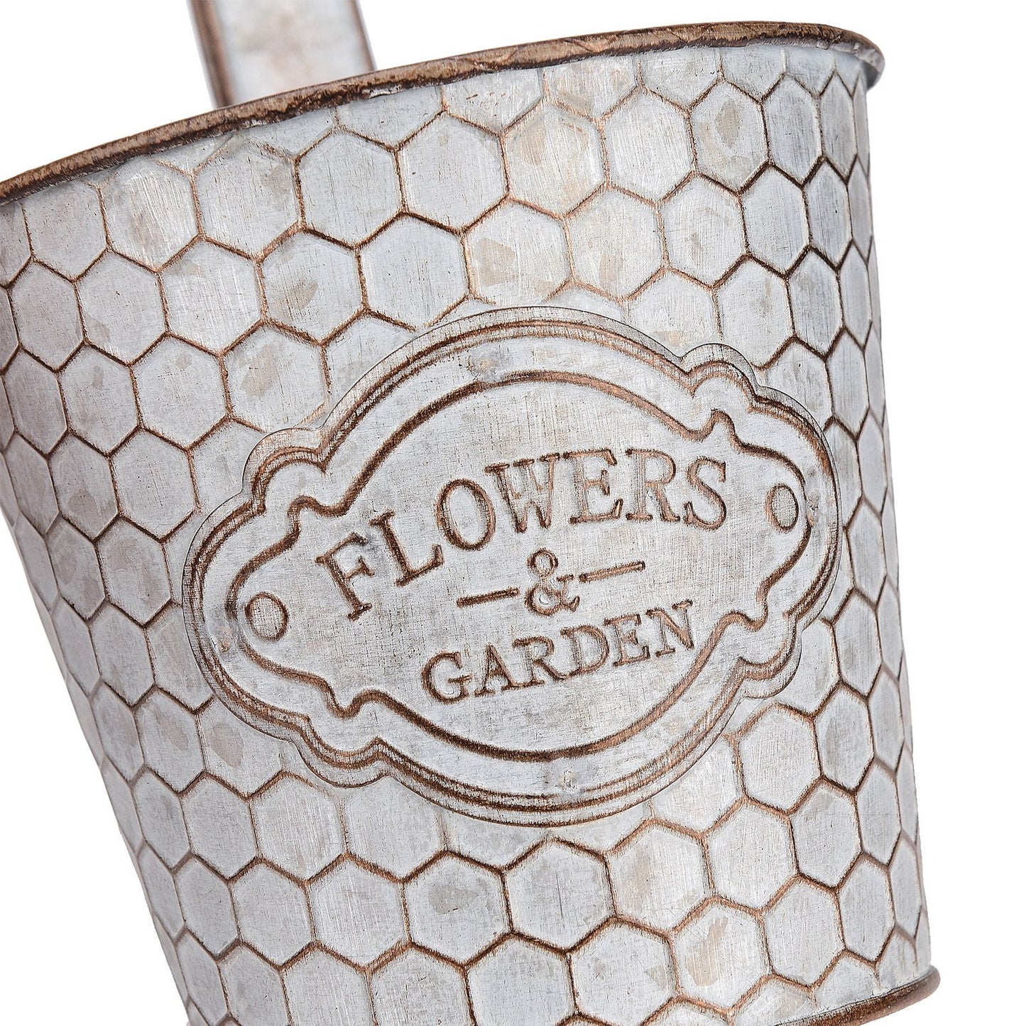 Metal Wall Planter Vertical Ribbed Design Wall Mount Flower Pot