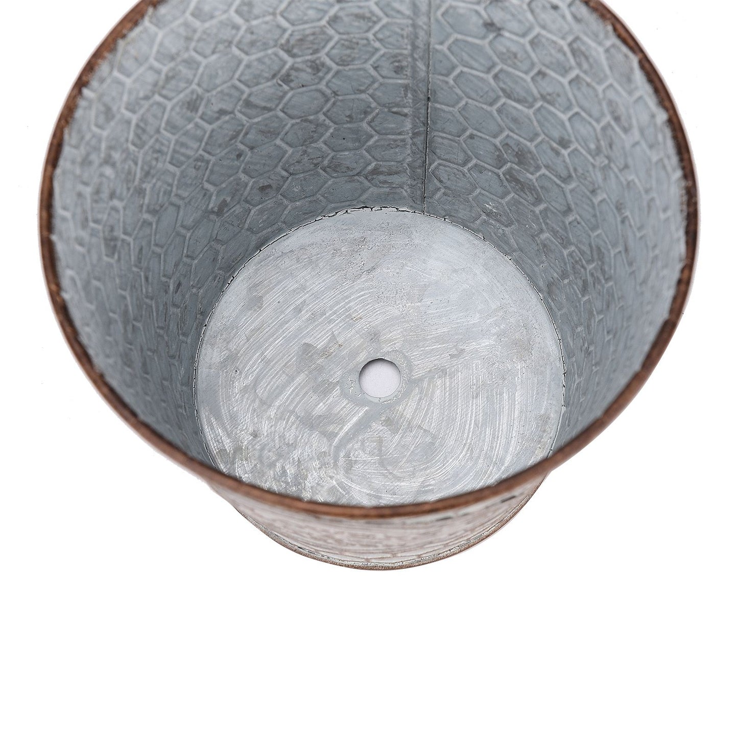 Metal Wall Planter Vertical Ribbed Design Wall Mount Flower Pot