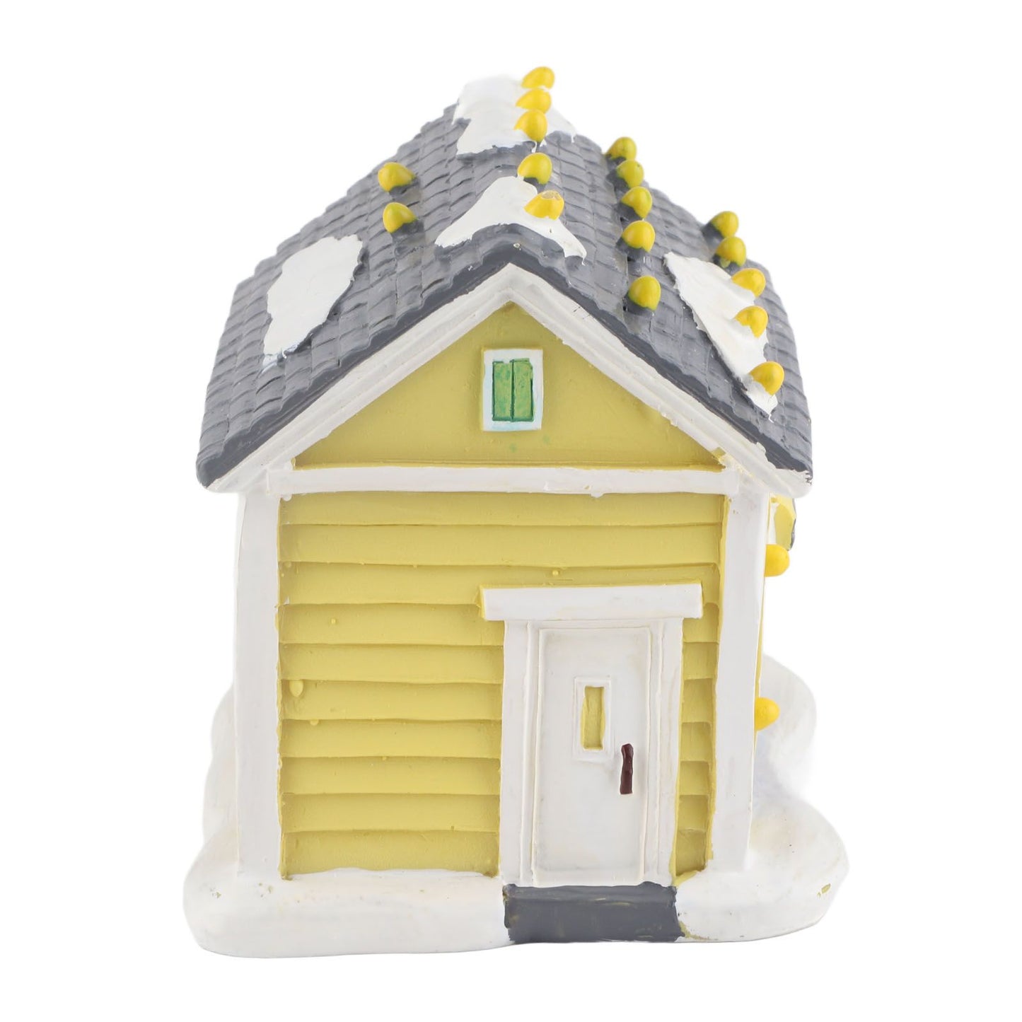 Christmas Village House LED Lighted Desk Building Resin House Statue Ornaments for Tabletop Centerpiece Fireplace Mantel