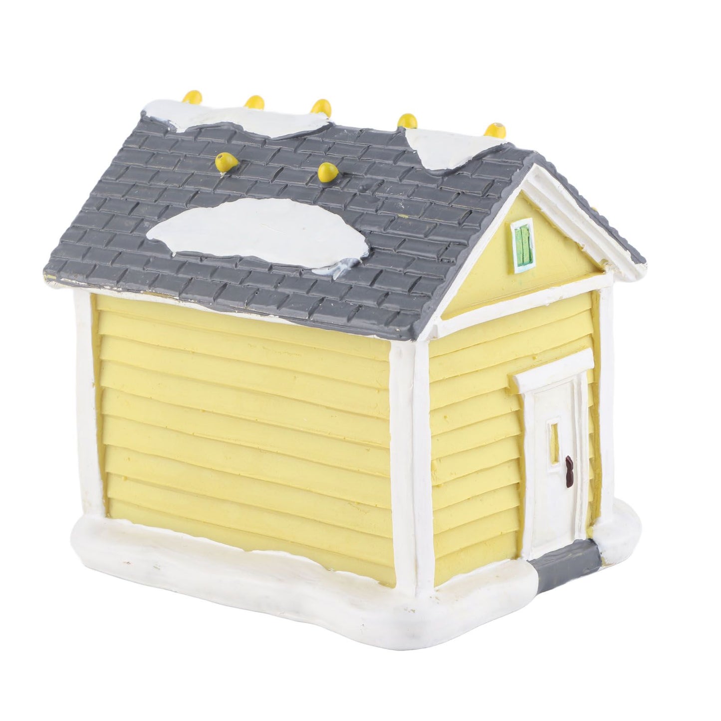 Christmas Village House LED Lighted Desk Building Resin House Statue Ornaments for Tabletop Centerpiece Fireplace Mantel