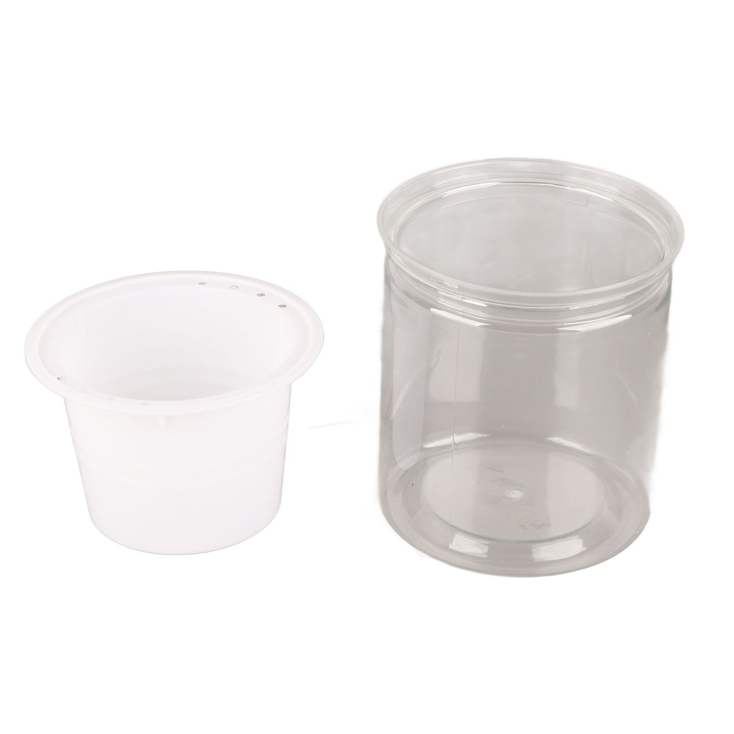 Automatic Water Absorbing Transparent Pot Creative Round Office Desktop Green Plant Hydroponic Plastic Flower Pots