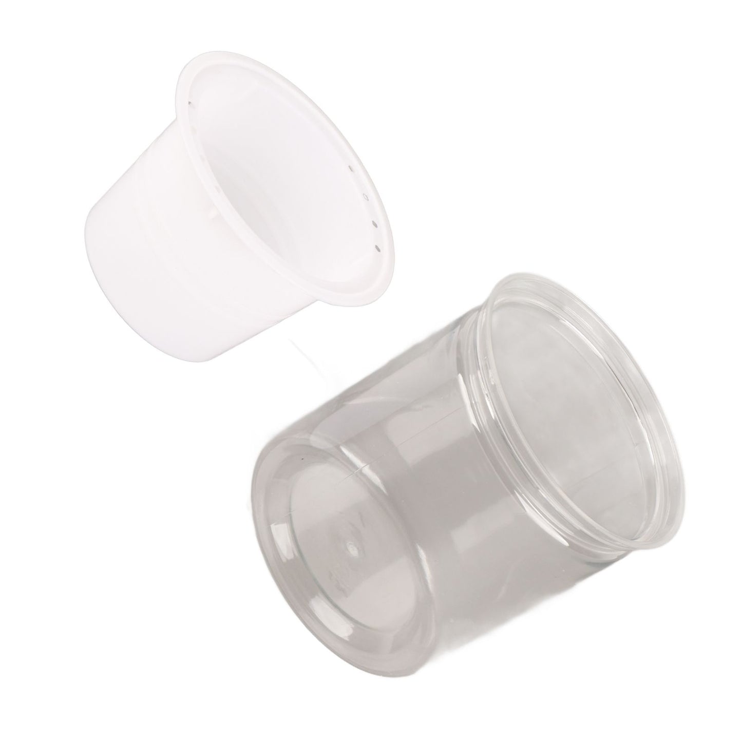 Automatic Water Absorbing Transparent Pot Creative Round Office Desktop Green Plant Hydroponic Plastic Flower Pots