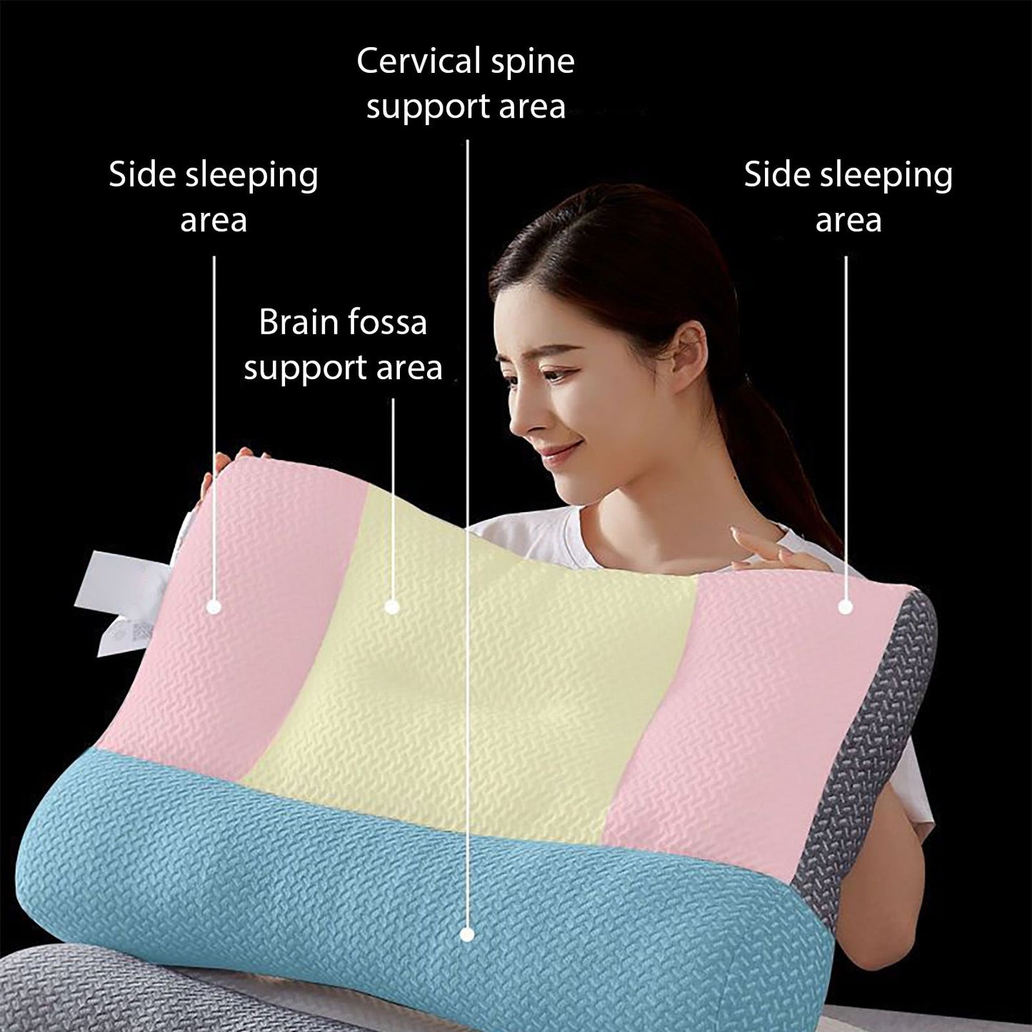 Soy Fiber Pillow Neck Pillow Cervical Ergonomic Pillow Pillow for Neck and Shoulder Pain