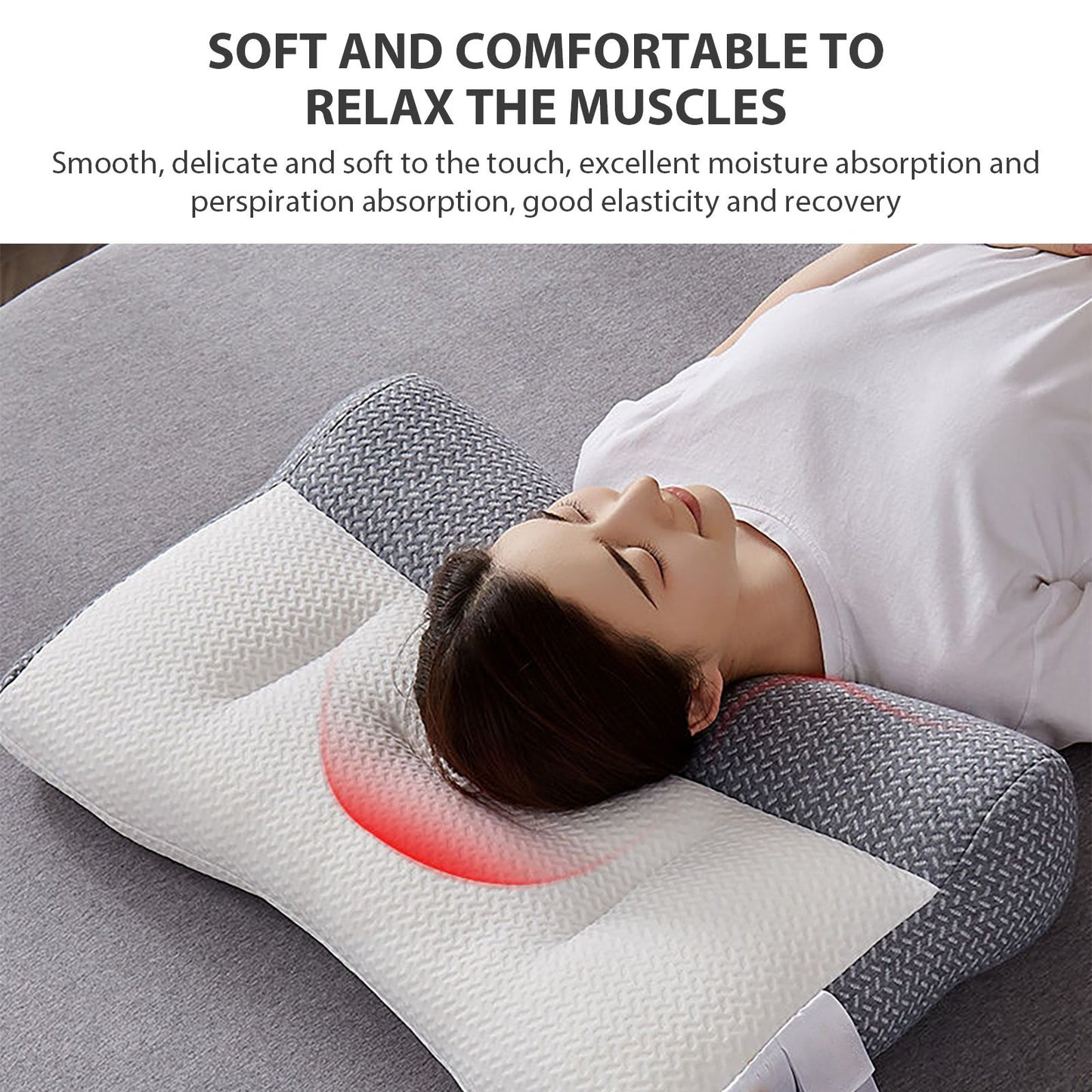 Soy Fiber Pillow Neck Pillow Cervical Ergonomic Pillow Pillow for Neck and Shoulder Pain