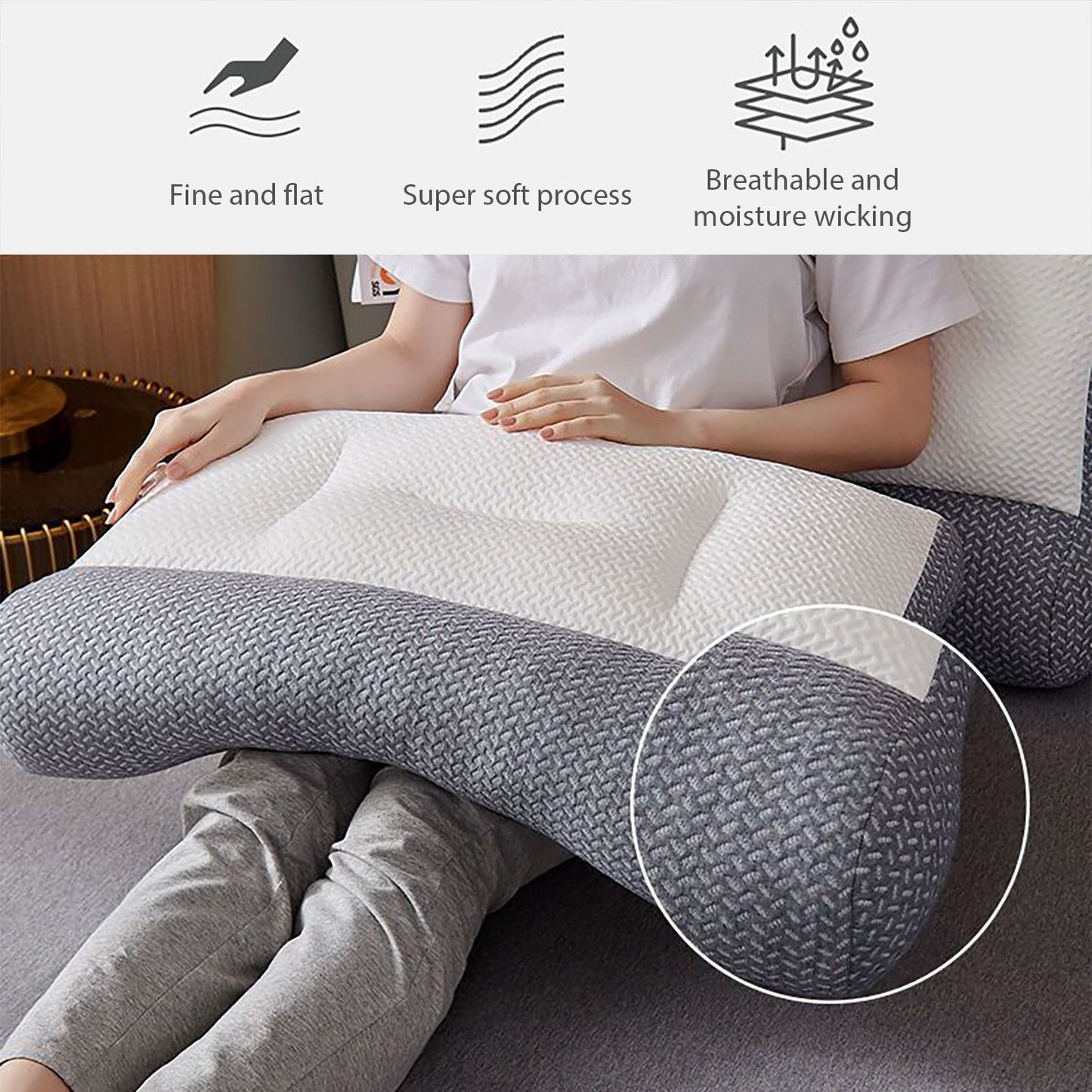 Soy Fiber Pillow Neck Pillow Cervical Ergonomic Pillow Pillow for Neck and Shoulder Pain