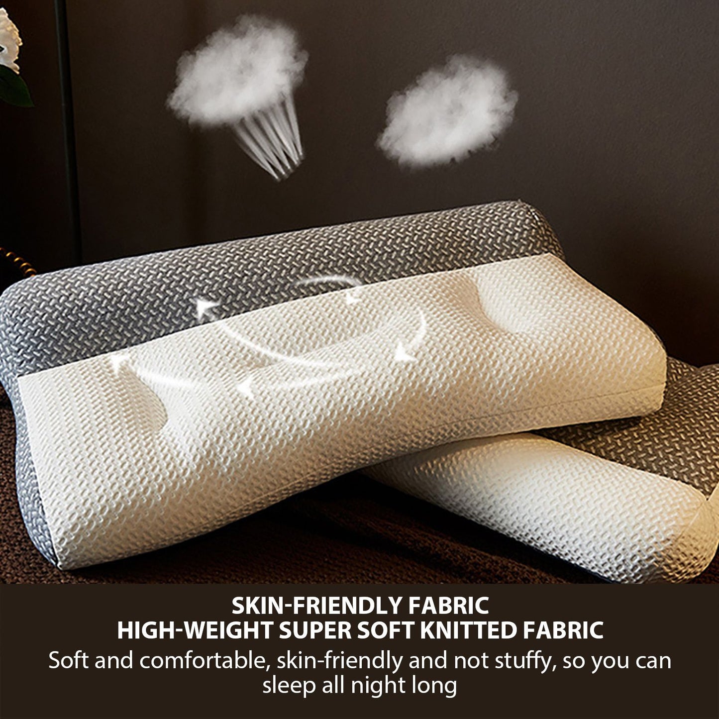 Soy Fiber Pillow Neck Pillow Cervical Ergonomic Pillow Pillow for Neck and Shoulder Pain