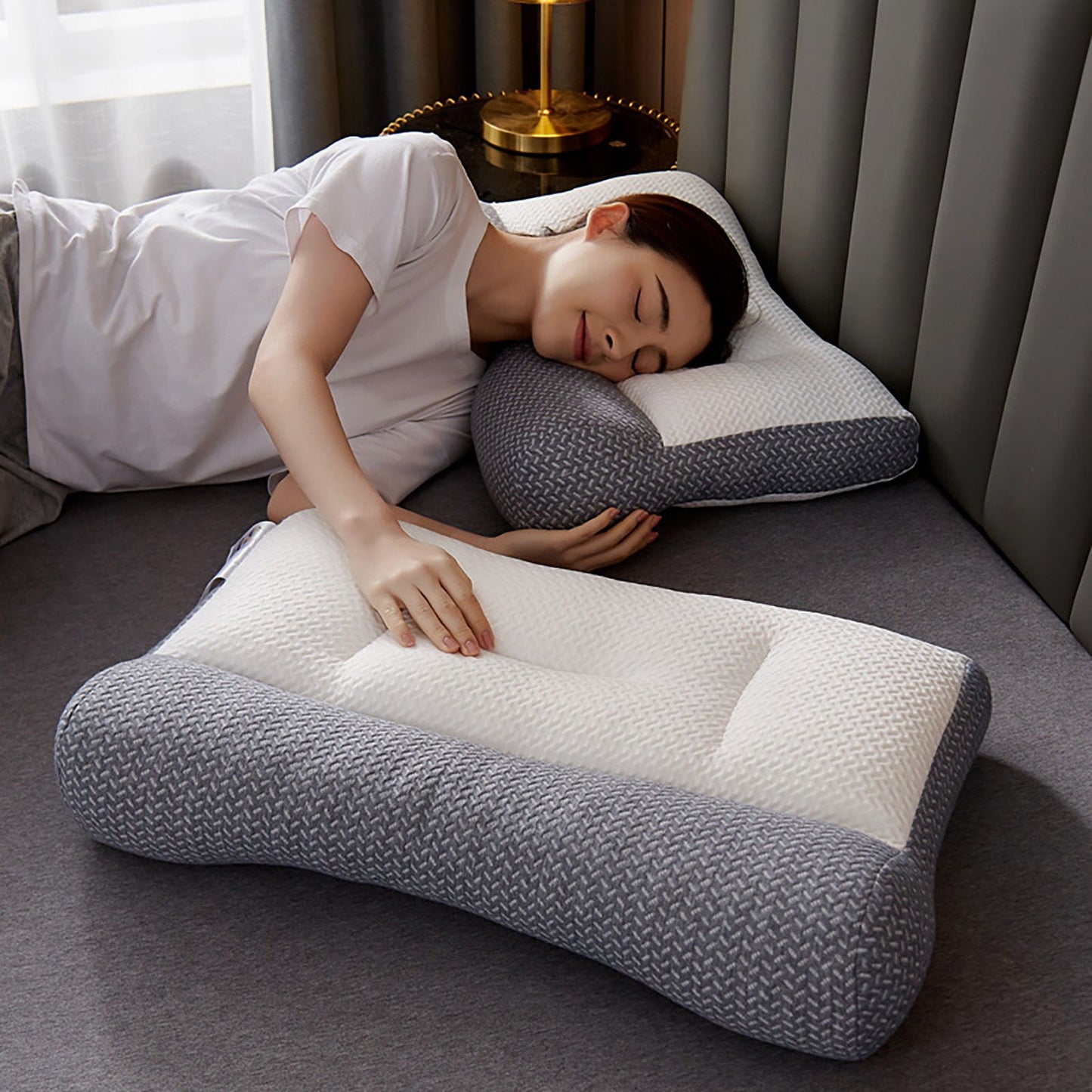 Soy Fiber Pillow Neck Pillow Cervical Ergonomic Pillow Pillow for Neck and Shoulder Pain