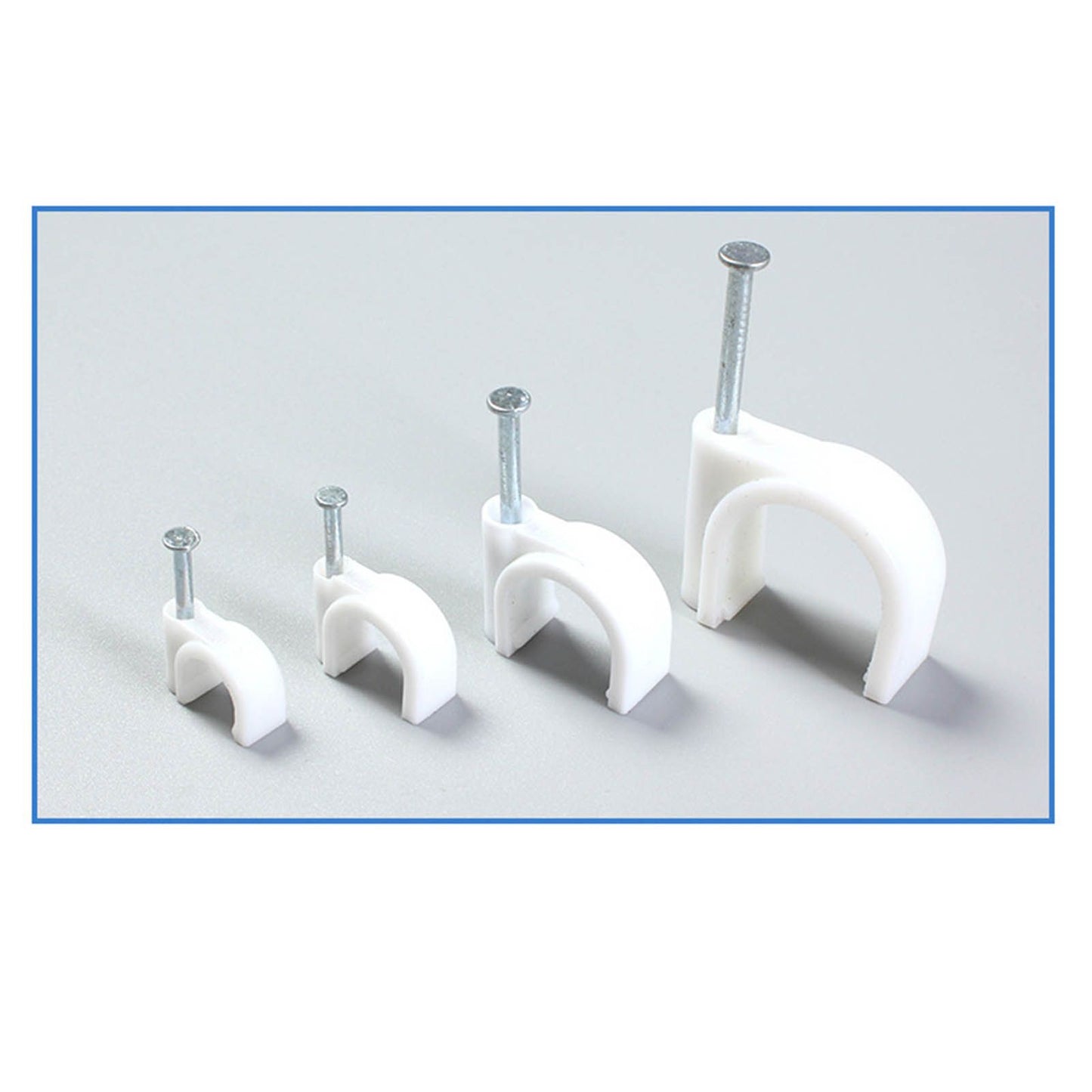 100 PCS 5mm Steel Nail Line Clip Round Cable Fixing Clips for Wall Mounted Cord Management
