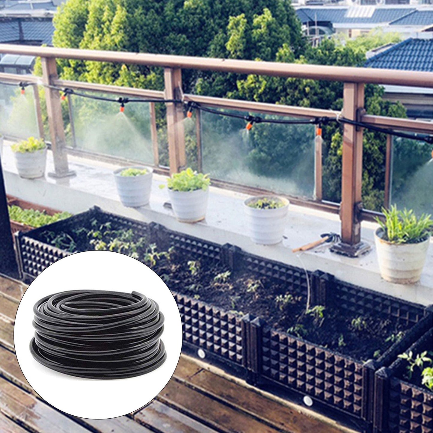Garden Drip Irrigation System Automatic Micro Spraying Watering Kits Irrigation Atomization System 40m/1574.8in