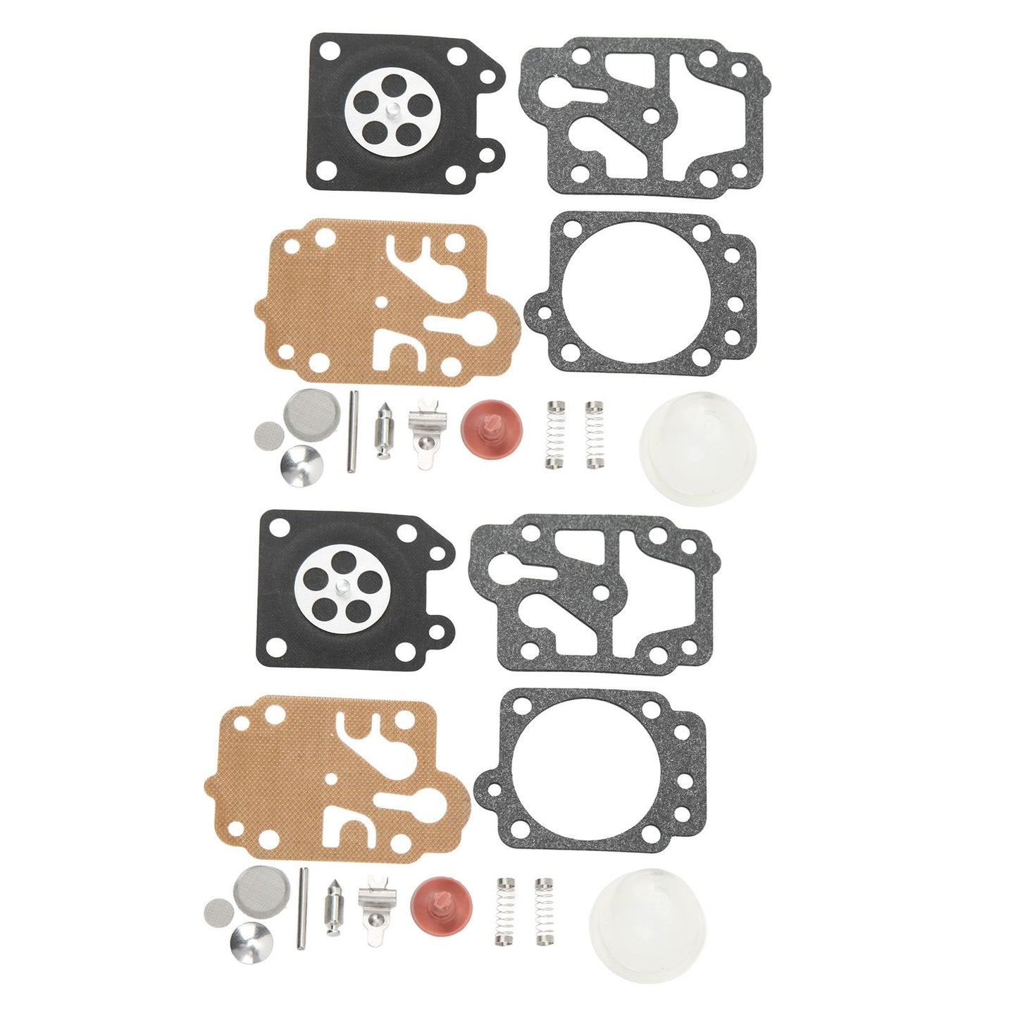 2 Sets Carburetor Diaphragm and Gasket Paper Iron Rubber Carburetor Repair Kit for Walbro 40 5 Chain Saw