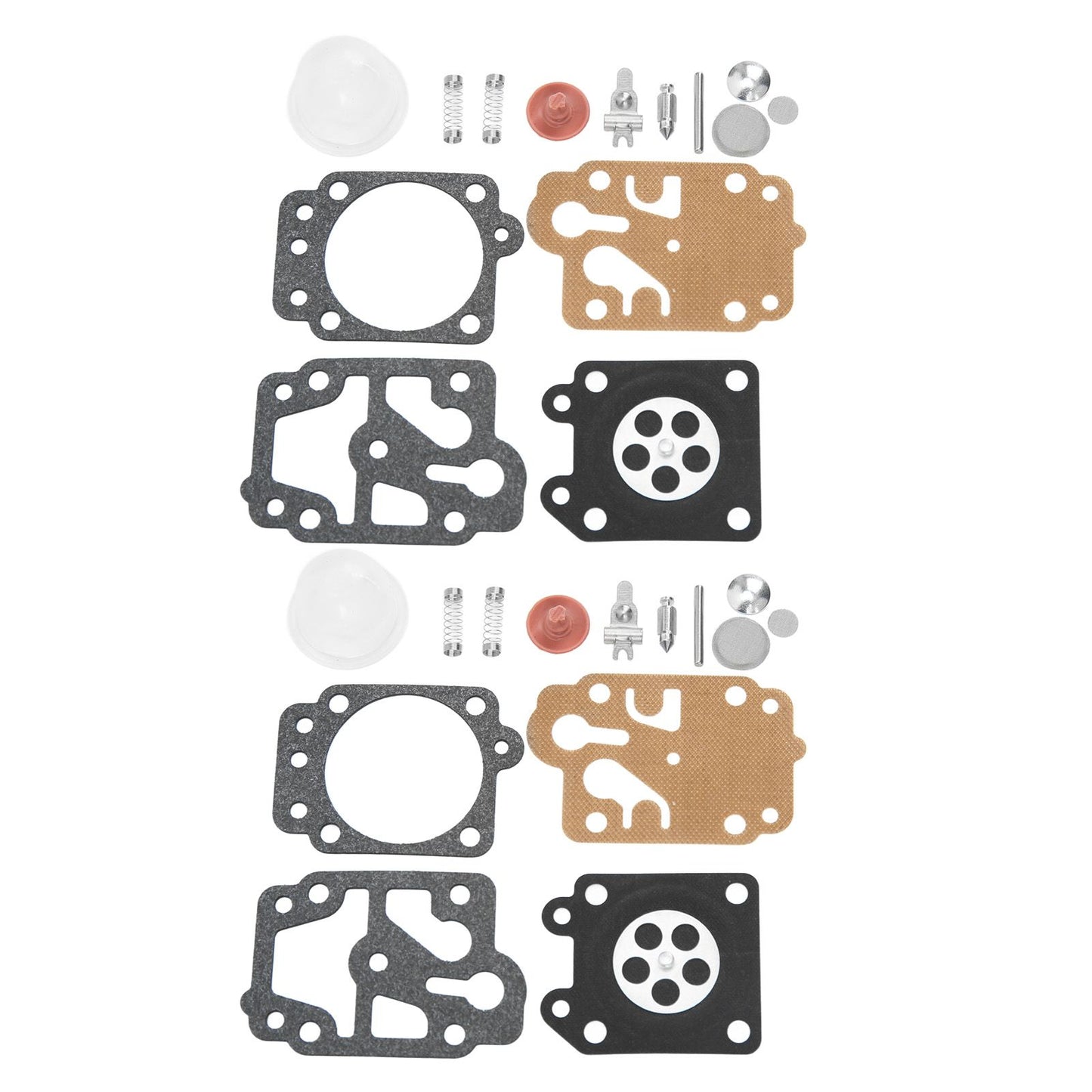 2 Sets Carburetor Diaphragm and Gasket Paper Iron Rubber Carburetor Repair Kit for Walbro 40 5 Chain Saw