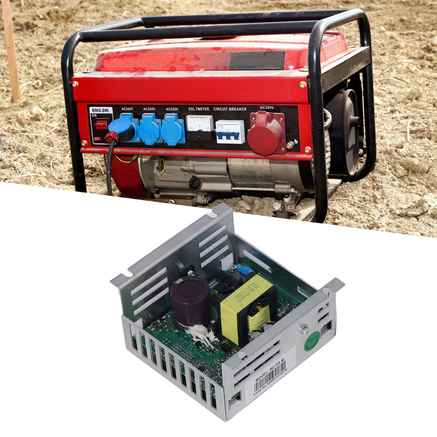 Diesel Generator Battery Charger Module Aluminum Shell Genset Battery Float Charger Adapter Module 170‑305V