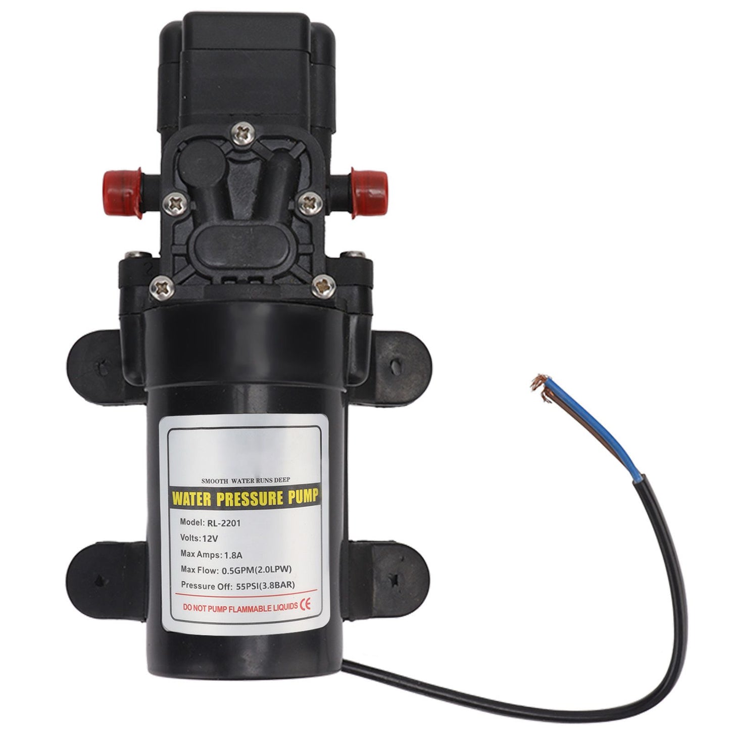 Water Pressure Diaphragm Pump Self Priming Diaphragm Pump High Pressure Water Pump for Outdoor RL 2201 12V