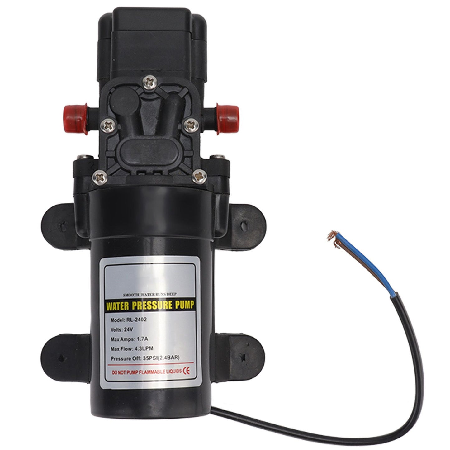 Water Pressure Diaphragm Pump Self Priming Diaphragm Pump High Pressure Water Pump for Outdoor RL 2402 24V