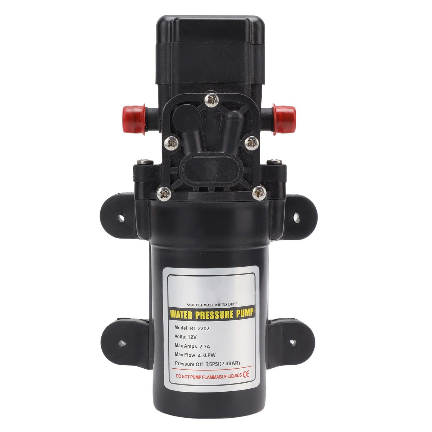 Water Pressure Diaphragm Pump Self Priming Diaphragm Pump High Pressure Water Pump for Outdoor RL 2202 12V