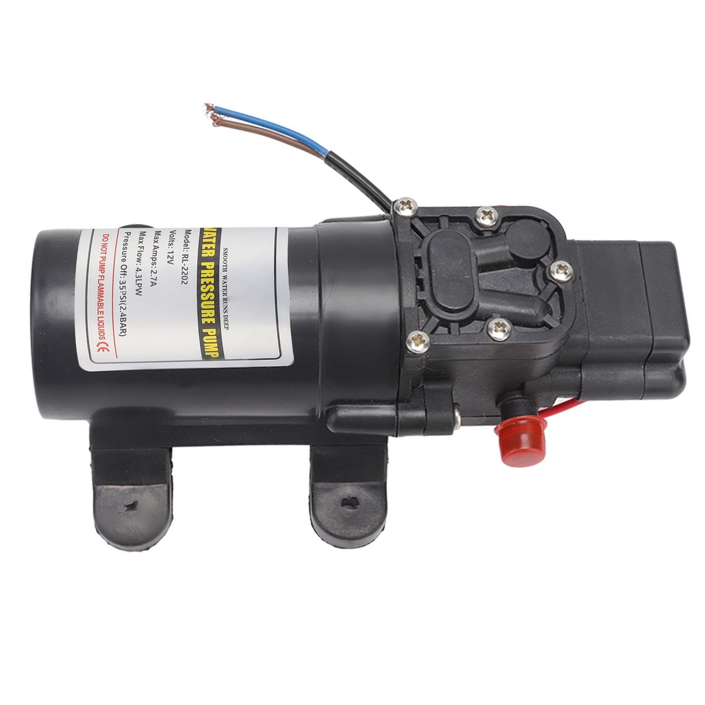 Water Pressure Diaphragm Pump Self Priming Diaphragm Pump High Pressure Water Pump for Outdoor RL 2202 12V