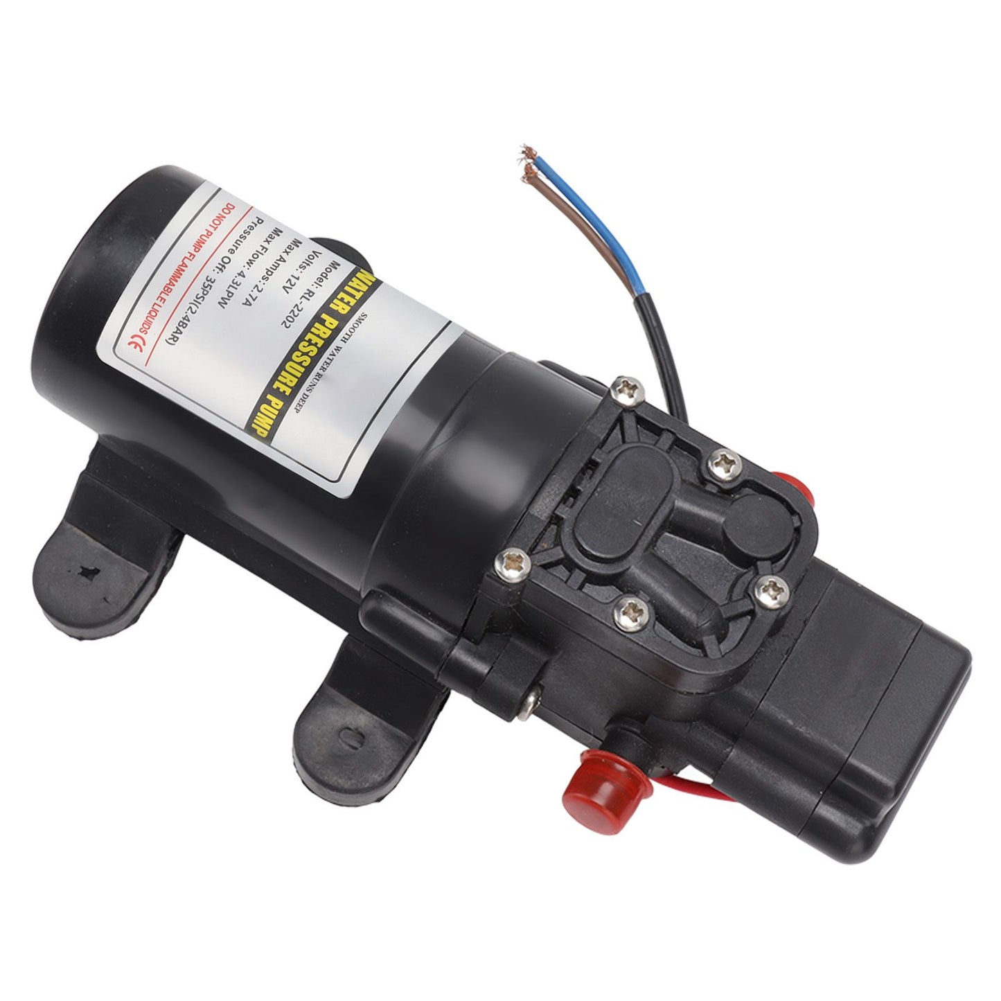 Water Pressure Diaphragm Pump Self Priming Diaphragm Pump High Pressure Water Pump for Outdoor RL 2202 12V