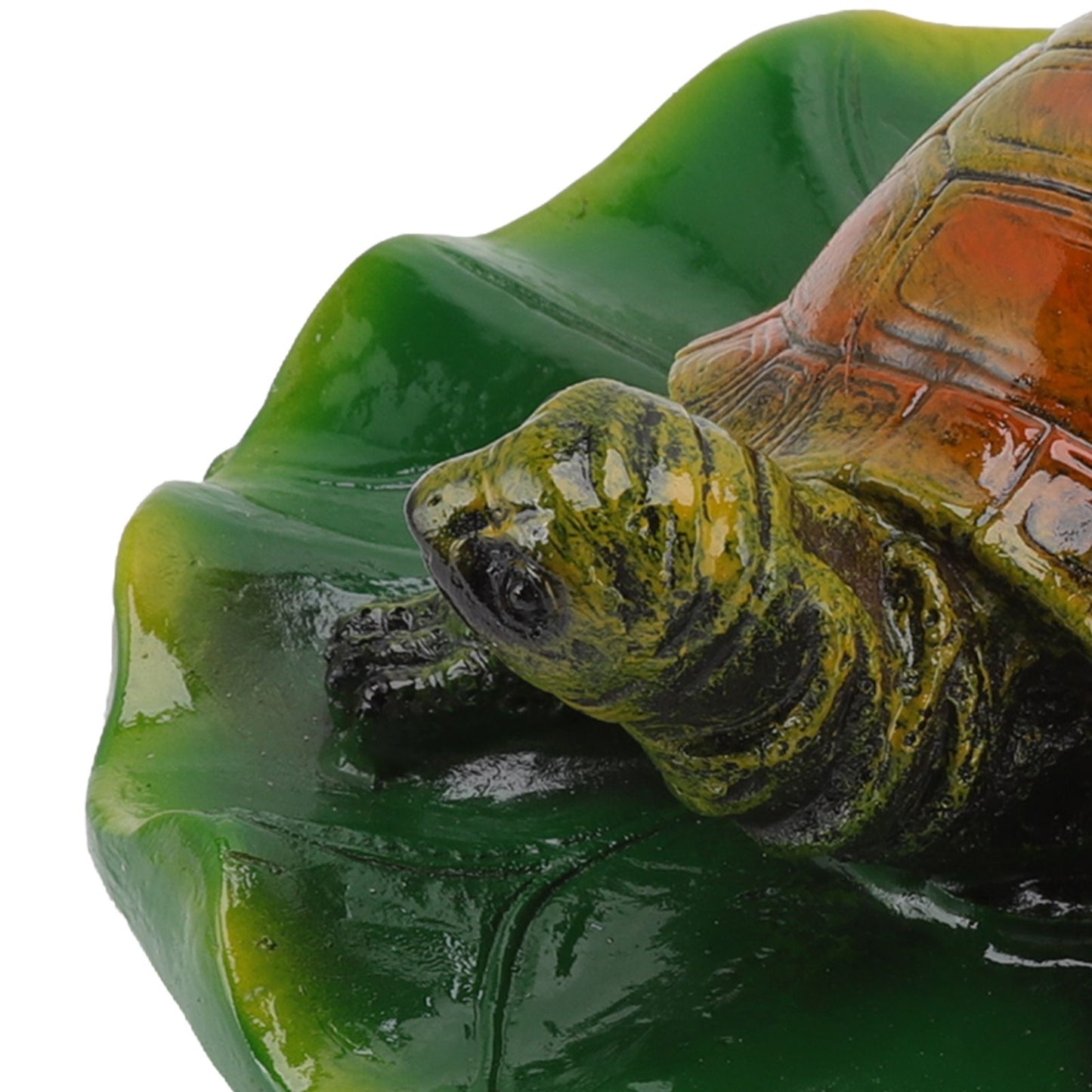 Garden Animals Statues Cute Vivid Synthetic Resin Outdoor Garden Animal Figurines for Patio Terrace Home Office Space Lotus Leaf Tortoise