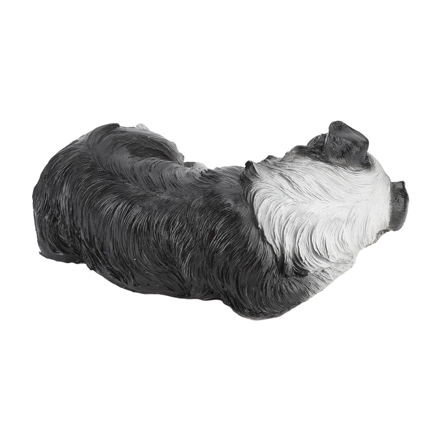 Puppy Statues Sculptures Synthetic Resin Waterproof Border Collie Statue Ornament for Garden Outdoor