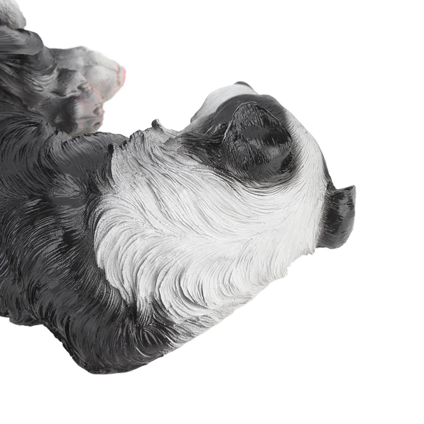 Puppy Statues Sculptures Synthetic Resin Waterproof Border Collie Statue Ornament for Garden Outdoor