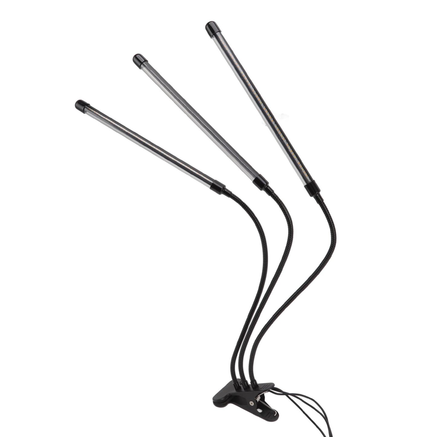 3 Head Clip Plant Light Full Spectrum Red White Warm Light 10 Level Dimmable USB LED Plant Growing Lamp with Timer