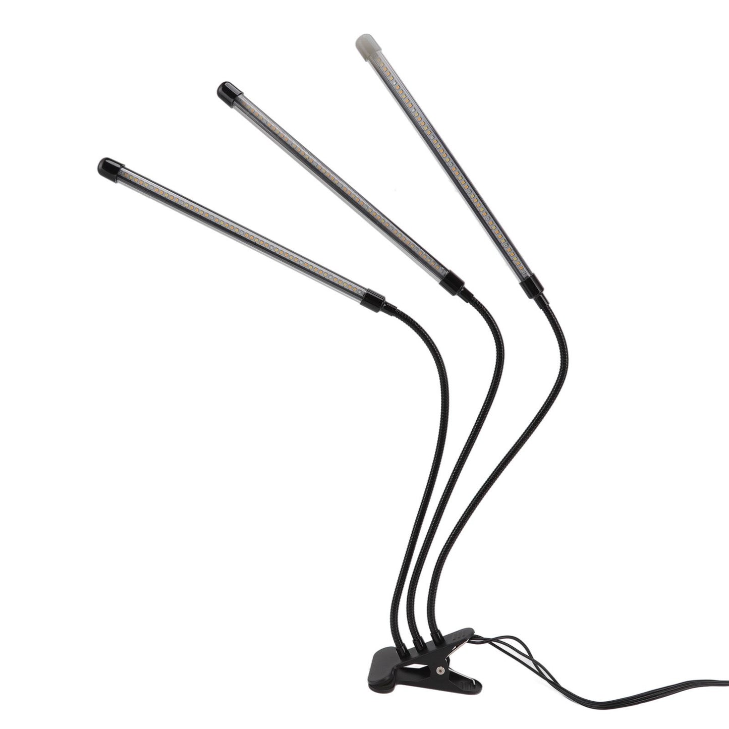 3 Head Clip Plant Light Full Spectrum Red White Warm Light 10 Level Dimmable USB LED Plant Growing Lamp with Timer