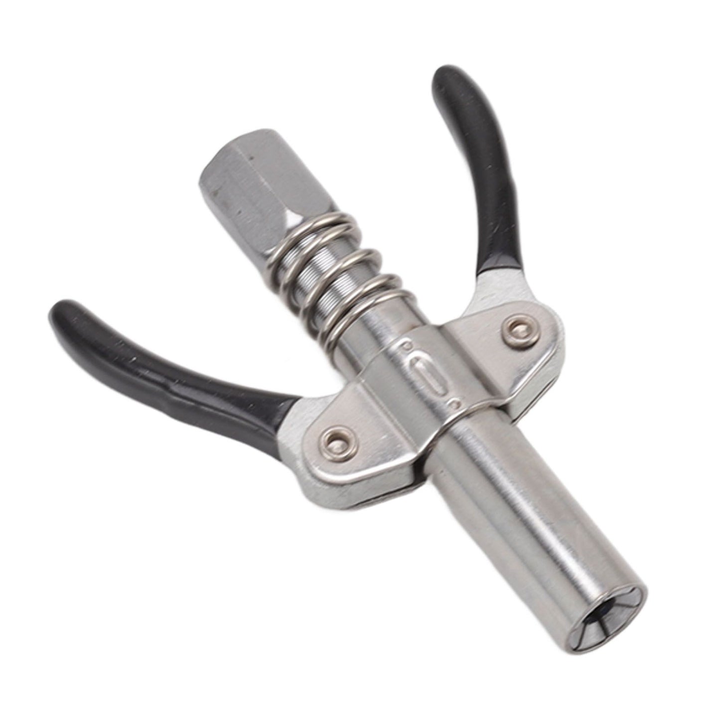 Grease Tool Coupler Electric Manual High Pressure Oil Nozzle Double Locking Clamp Grease Nozzle with 30.5cm Hose Male Thread G1/8 Type B 9x7x1.6cm/3.5x2.8x0.6in