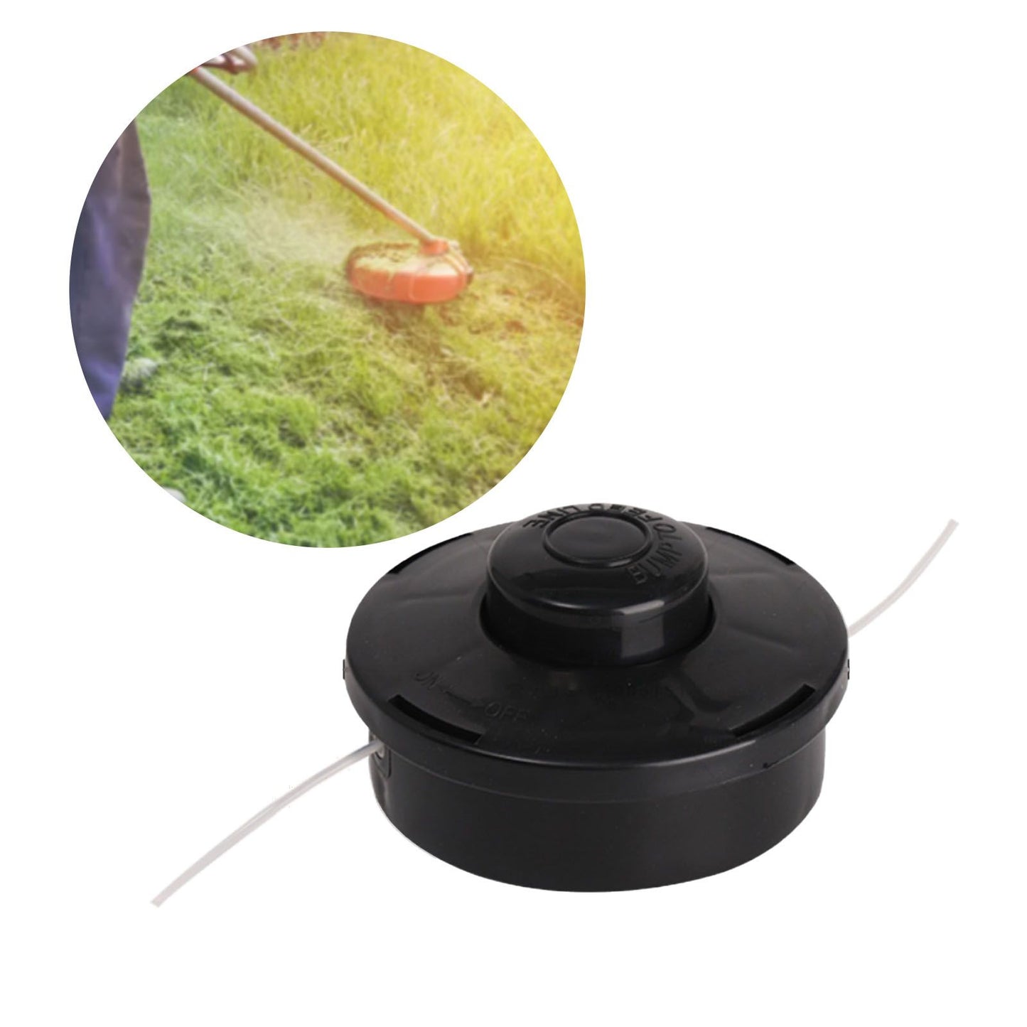 Trimmer Head Replacement for Lawn Mower Garden Grass Trimmer Garden Tool Accessories Black Trimming Head
