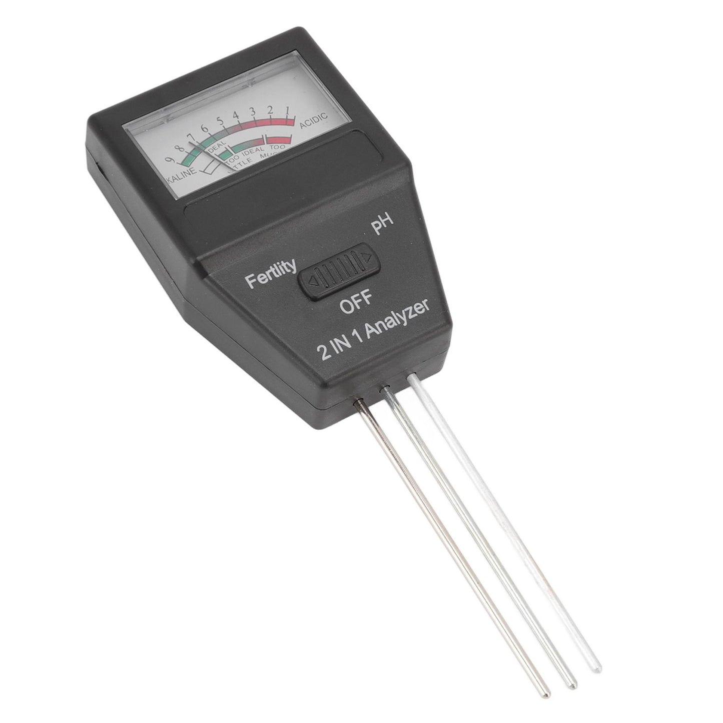 2 in 1 Soil PH Meter Soil Fertility Tester with 3 Probes for Home Garden Lawn Farm Indoor and Outdoor Use