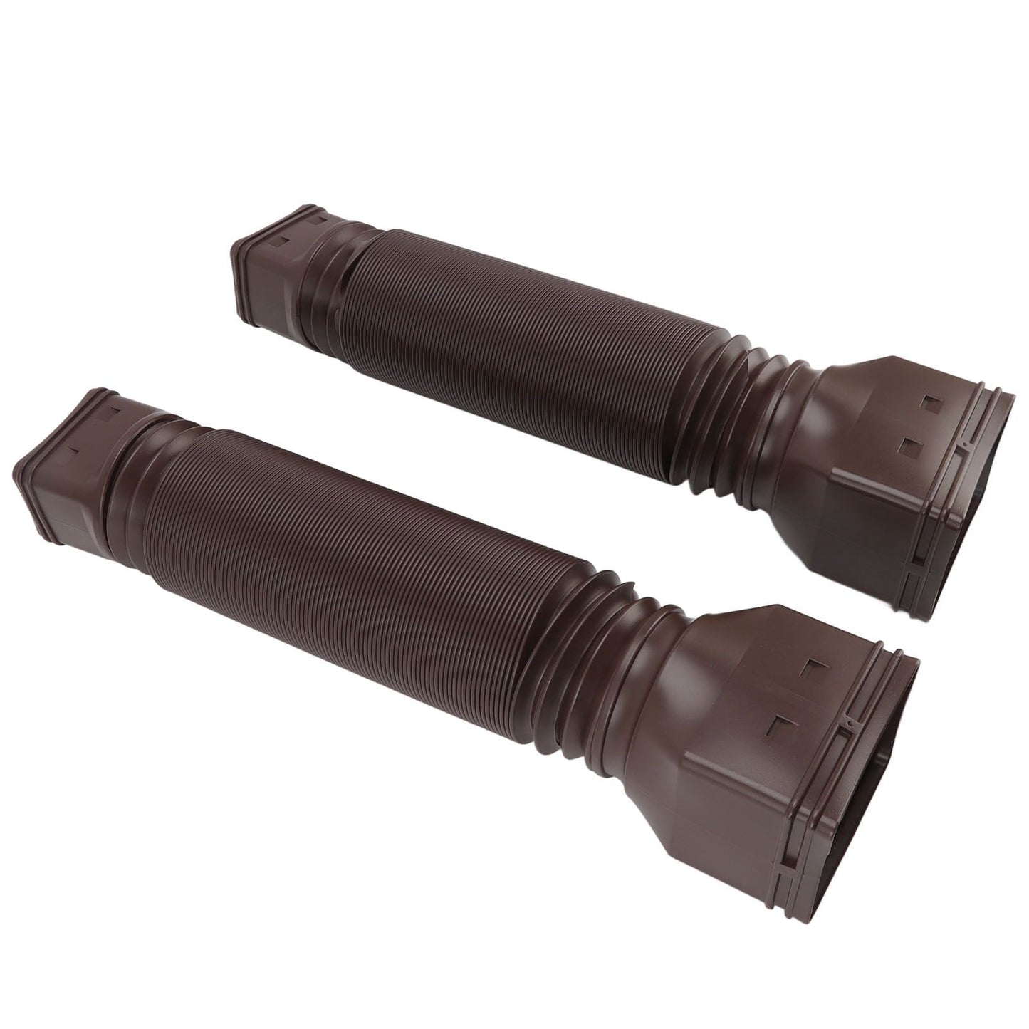 Rain Gutter Downspout Extensions Flexible Universal Drain Downspout Extender Drainage Connector Extendable From 20in to 29in Brown