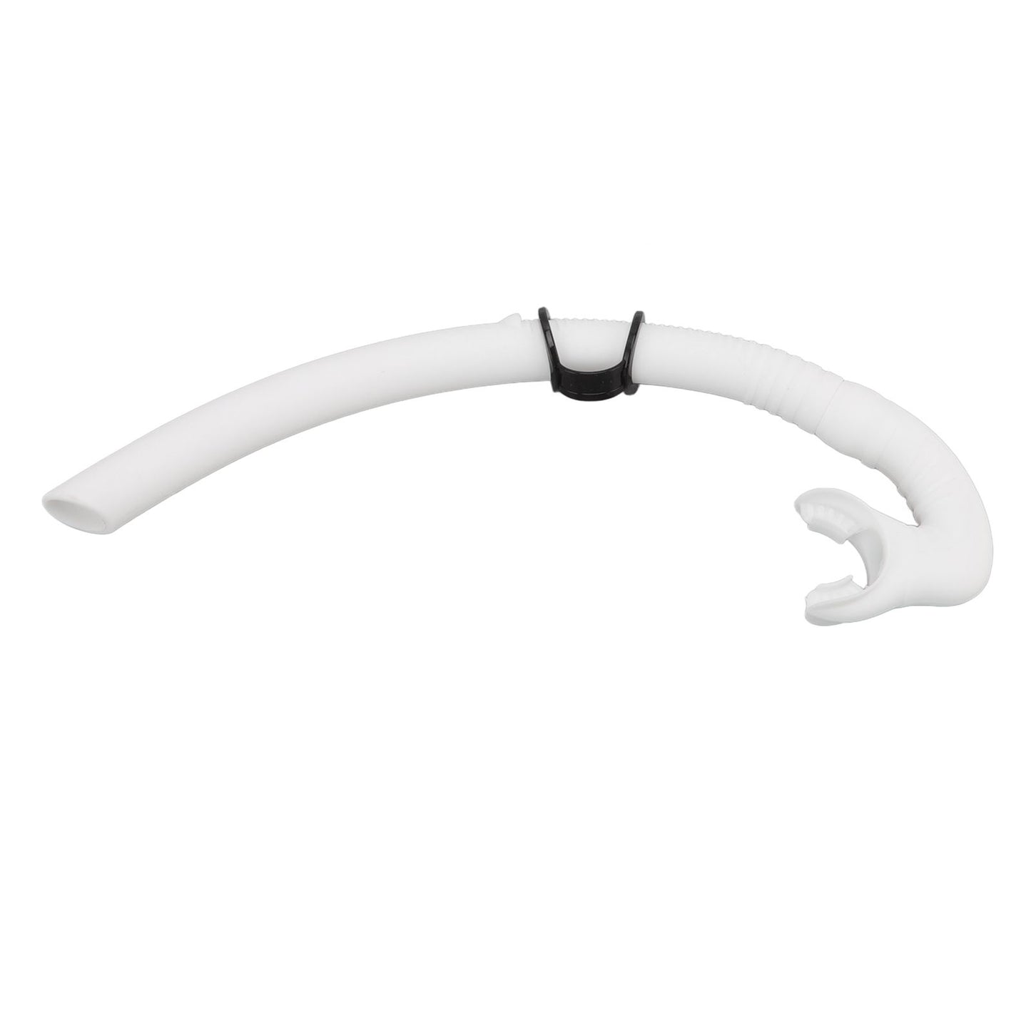 Diving Breathing Tube Foldable Soft Mouthpiece Silicone Freediving Snorkel for Spearfishing Swimming Snorkeling White