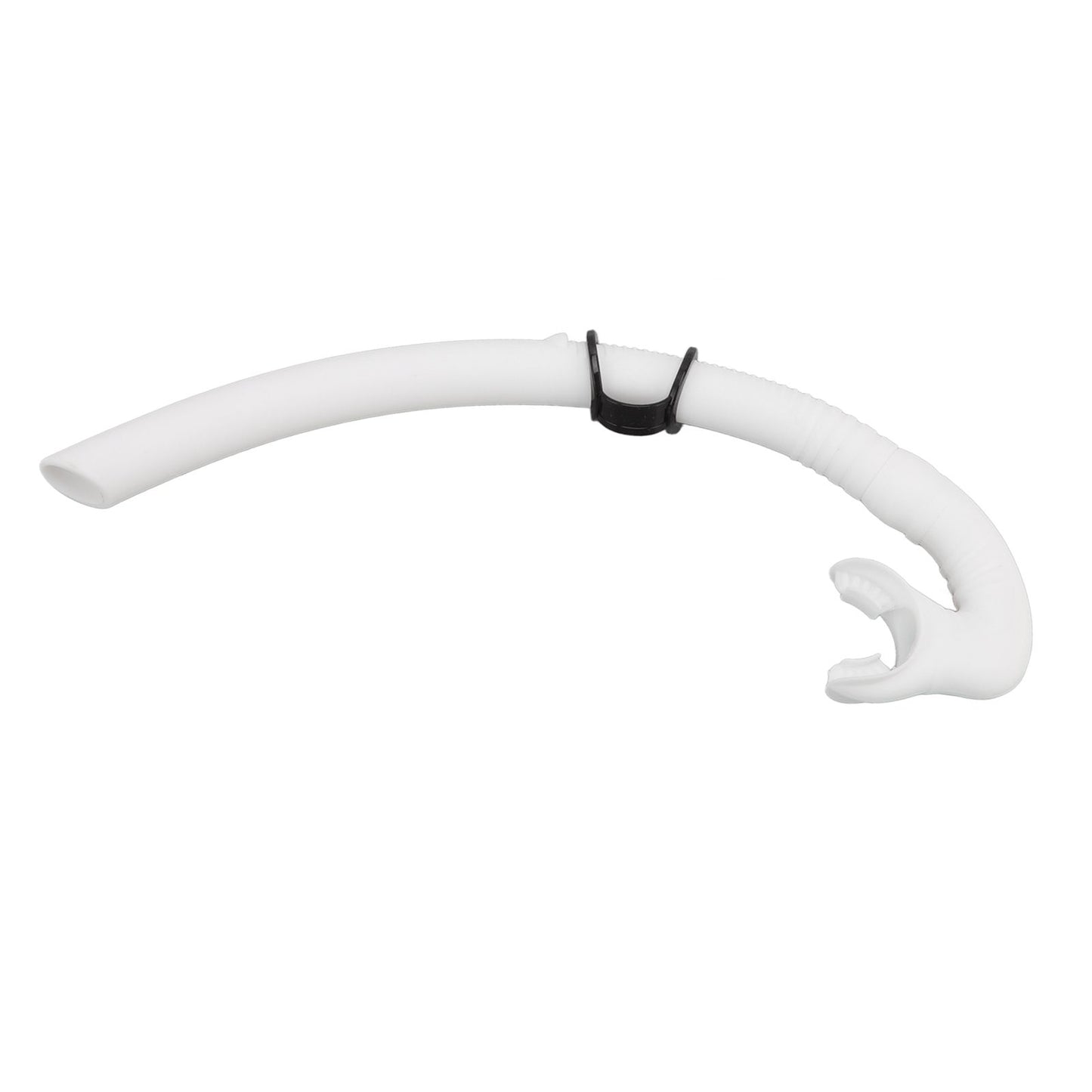 Diving Breathing Tube Foldable Soft Mouthpiece Silicone Freediving Snorkel for Spearfishing Swimming Snorkeling White