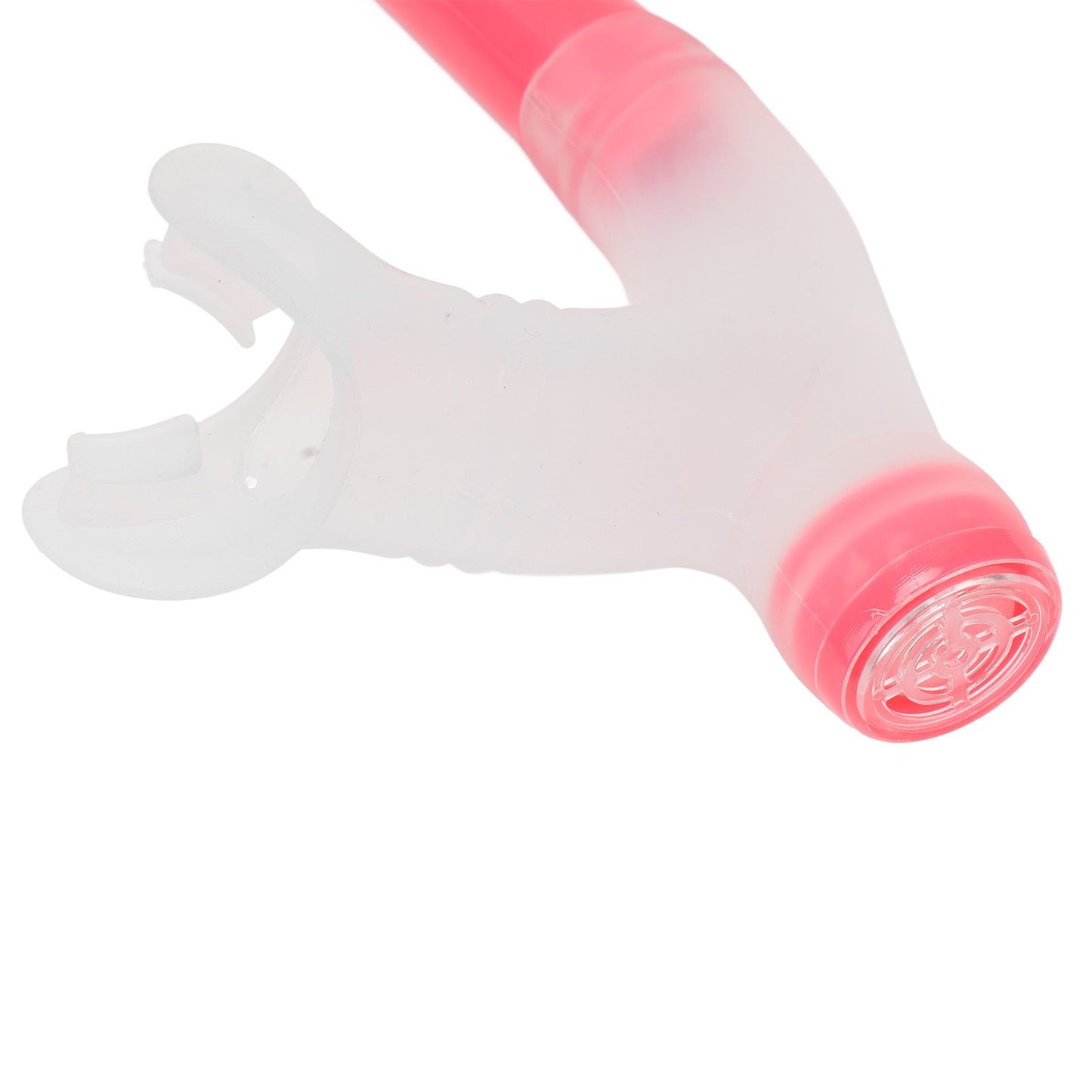 Swimming Snorkel Reduced Drag Silicone Swimming Breathing Tube with Adjustable Head Brace for Snorkeling Diving Pink