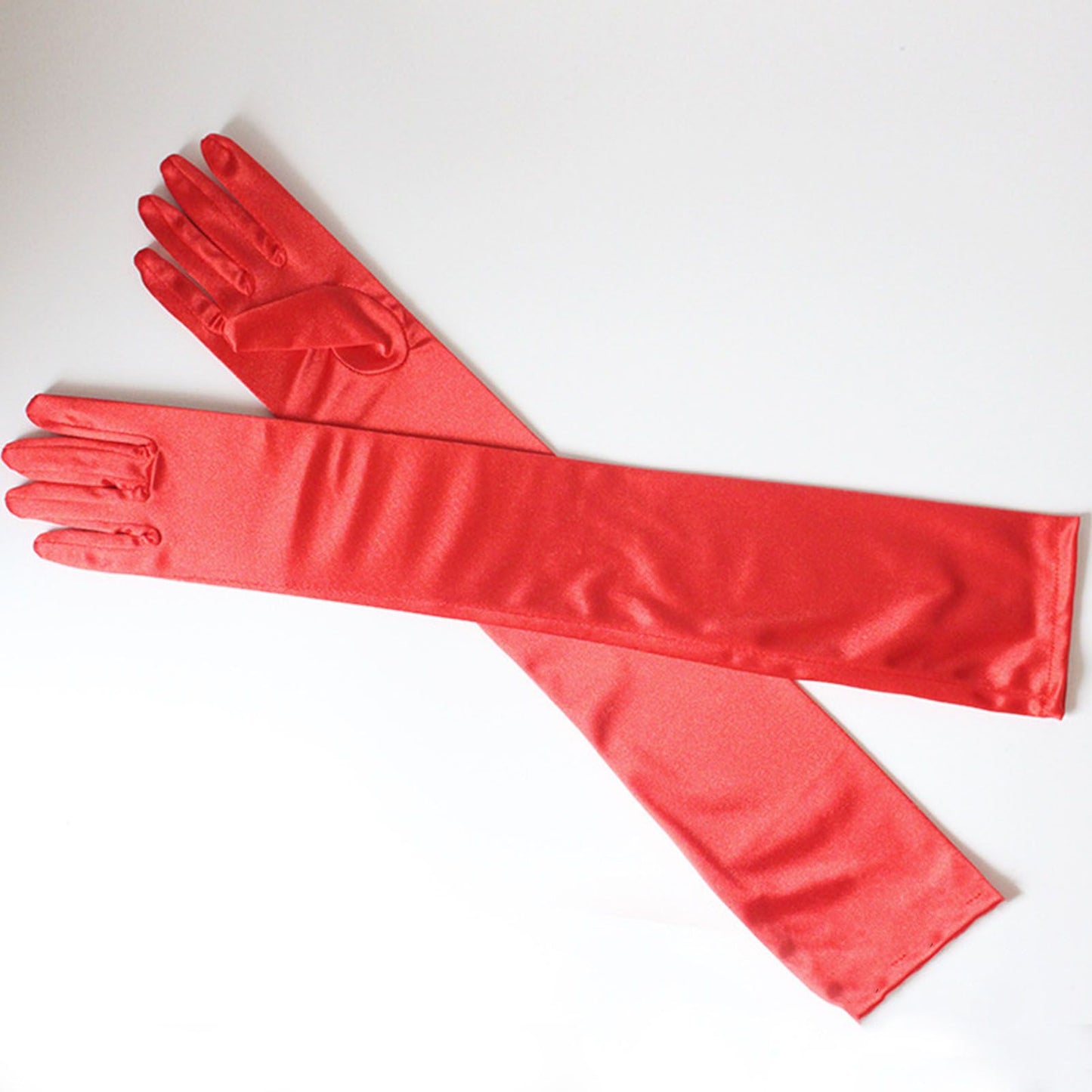 Long Satin Gloves Fashionable Stretch Long Evening Opera Satin Gloves for Wedding Performance Party