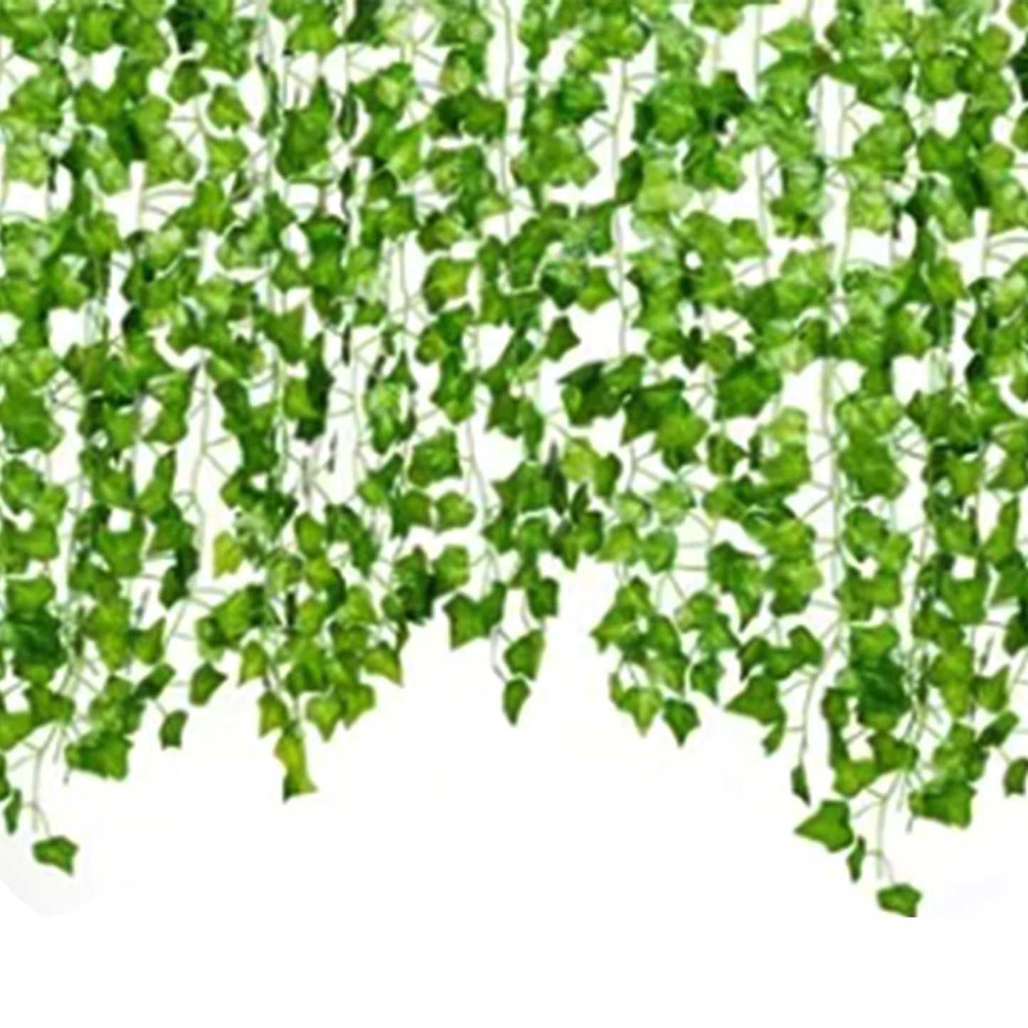 Simulated Ivy Cane Creeper Ivy Decorative Green Plants Ceiling Artificial Vine Eucalyptus Leaves 12PCS
