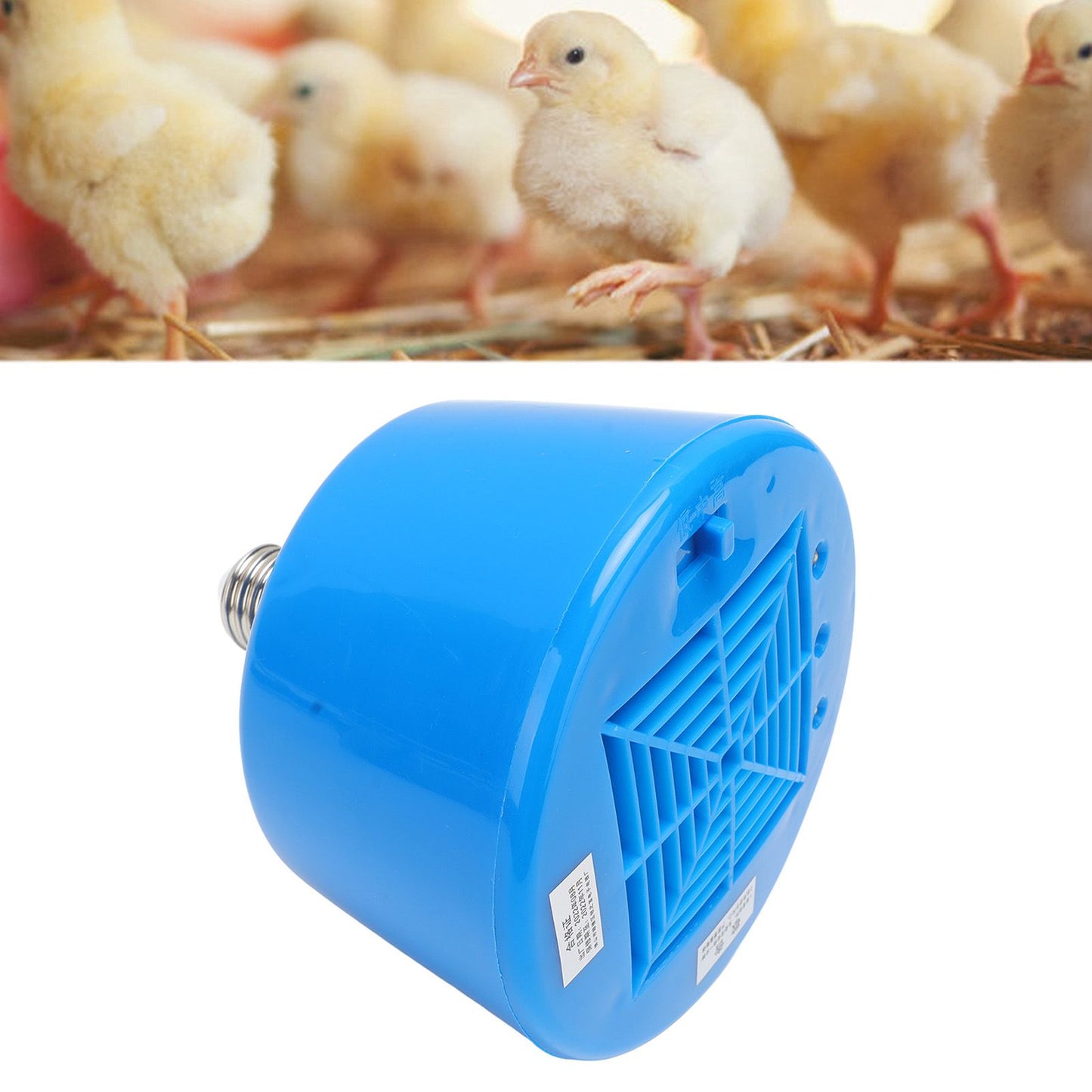 Animals Heating Lamp 100‑300W 3 Level Temperature Adjustment Cultivation Chicken Heating Lamp for Livestock 220V Blue
