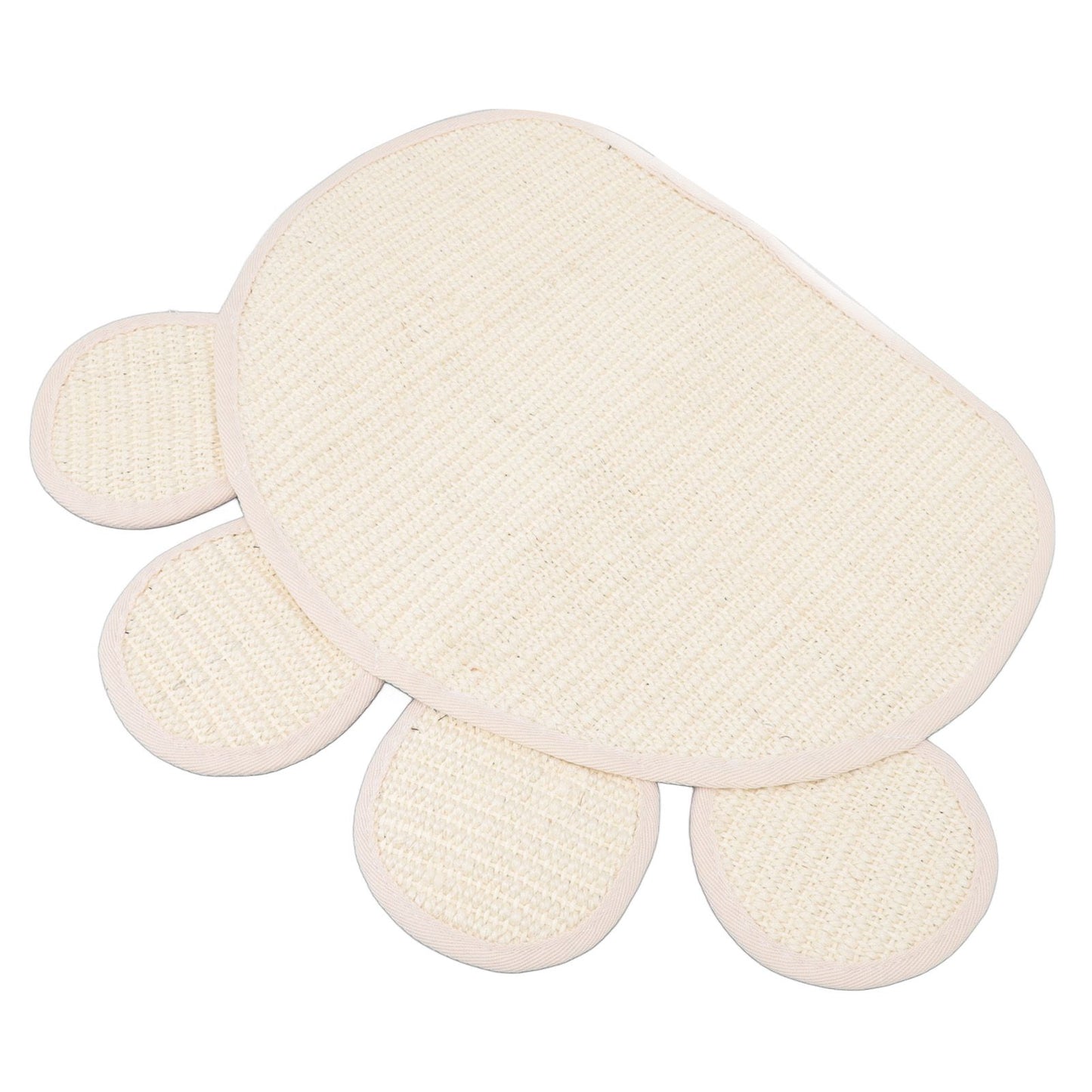 Sisal Cat Scratcher Mat Cute Shape Grinding Claw Protecting Furniture Cat Floor Scratching Pad for Cats Kittens